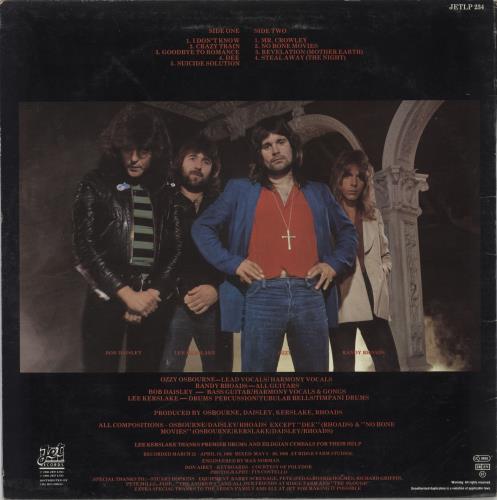 LP Ozzy Osbourne Blizzard Of Ozz 25AP1992PROMO JET プロモ /00260 OZZY OSBOURNE / BLIZZARD OF OZZ | RECORDSHOP GG